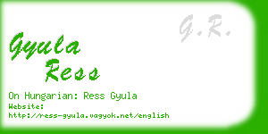 gyula ress business card